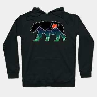 Bear Mountain, Mountains inside a bear Black Hoodie